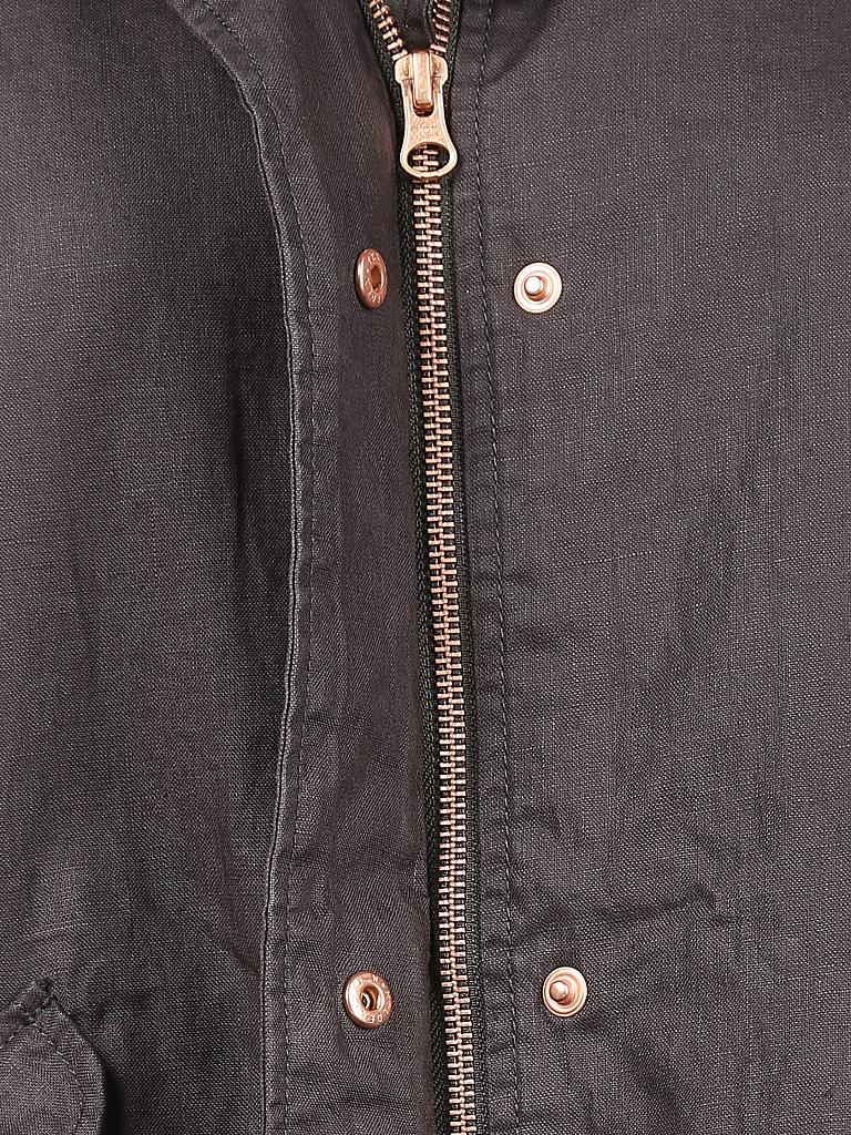 LANGER CHEN | Leinen Parka " Adelaide " | schwarz