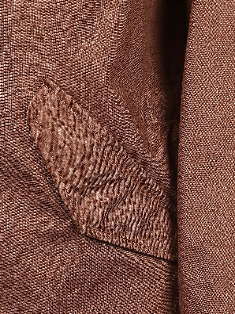 LANGER CHEN | Leinen Parka " Adelaide " | braun