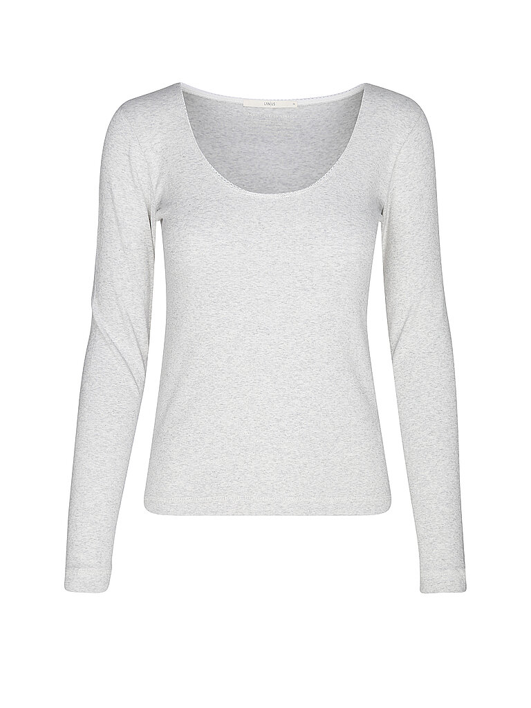 Langarmshirt hellgrau 44 damen