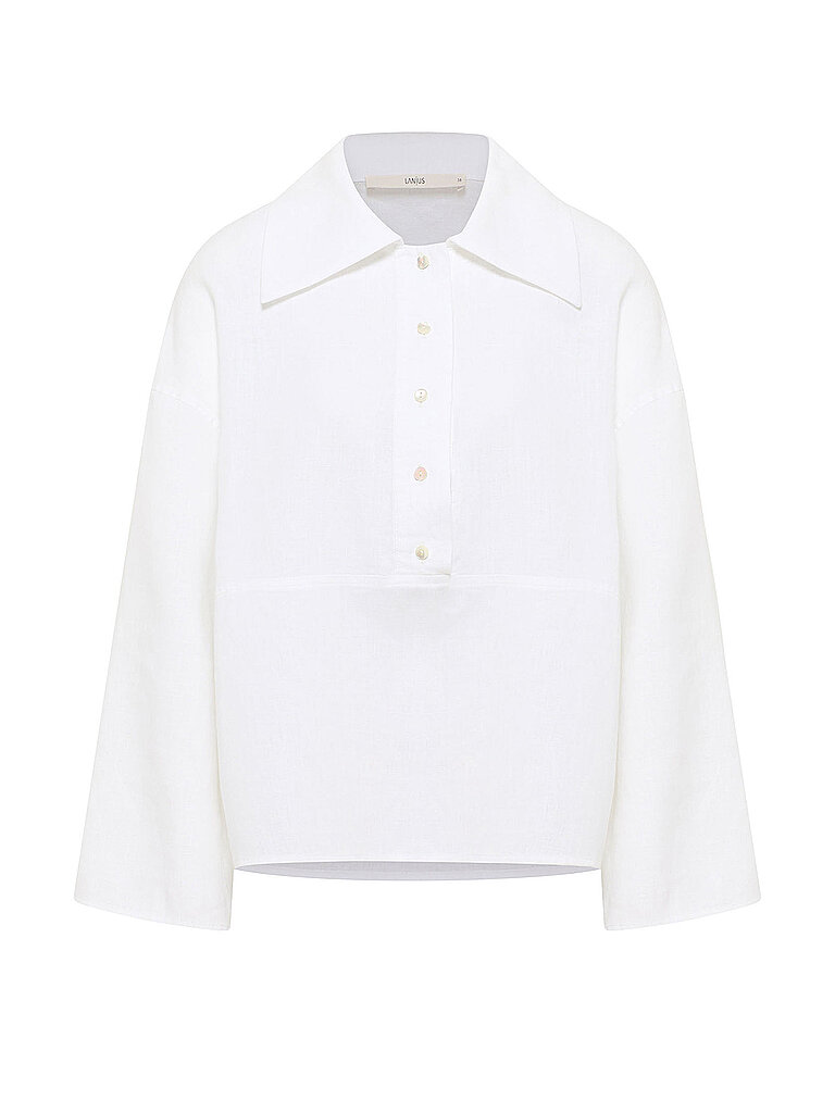 Leinenbluse Oversized Fit weiss 40 damen