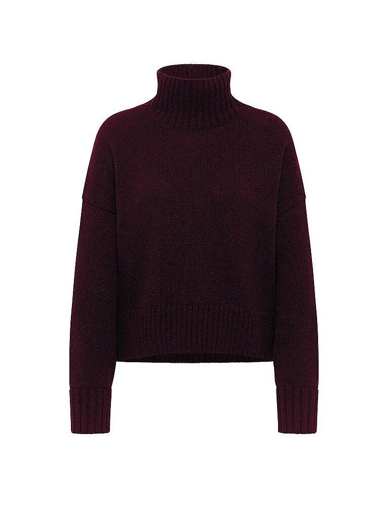 LANIUS Rollkragenpullover  dunkelrot | 40