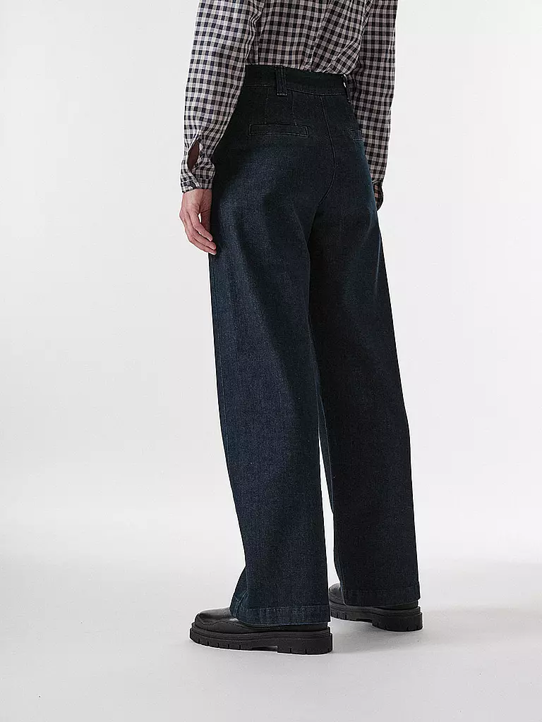 LANIUS | Highwaist Jeans Wide Leg | dunkelblau