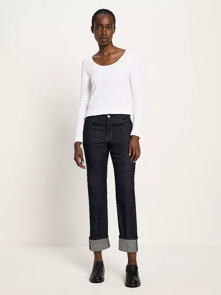 LANIUS | Jeans Straight Fit 7/8 | dunkelblau