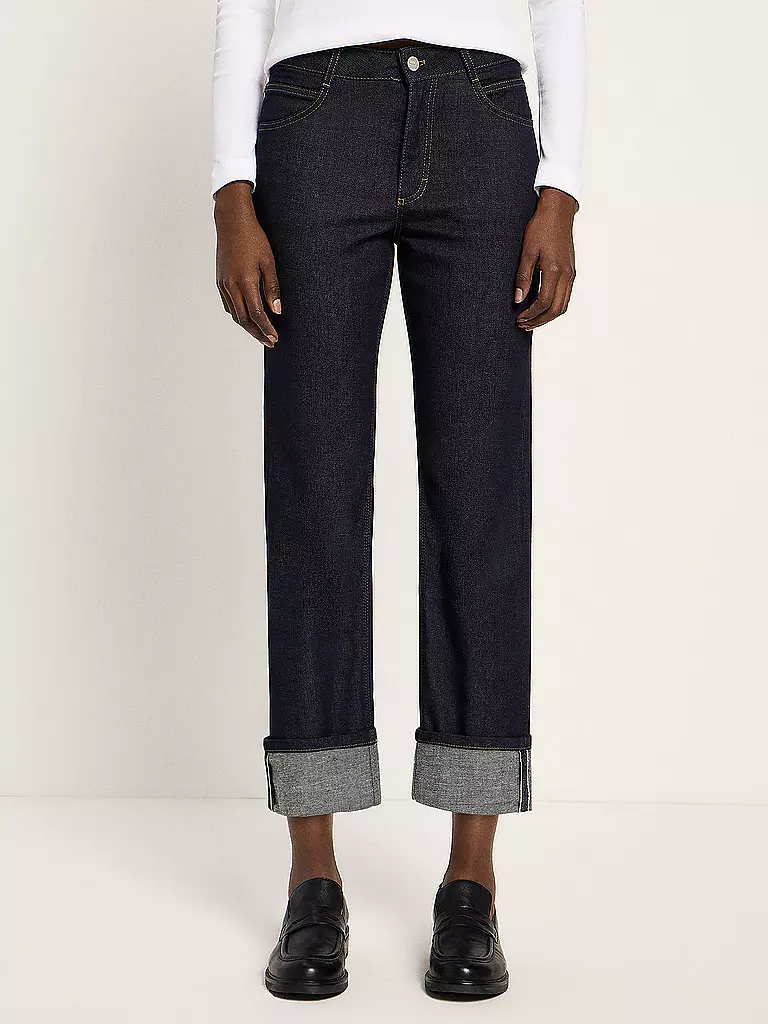 LANIUS | Jeans Straight Fit 7/8 | dunkelblau