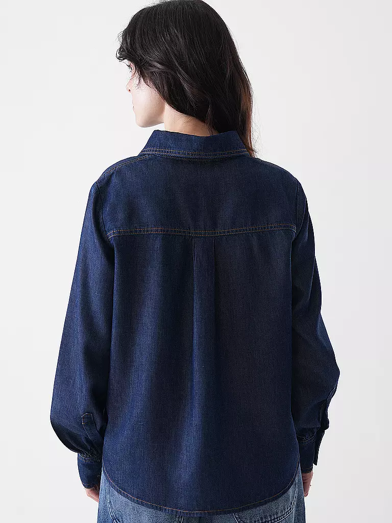 LANIUS | Jeansbluse  | dunkelblau