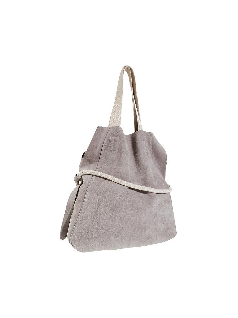 LARA LAUREN | Ledertasche - Shopper | beige