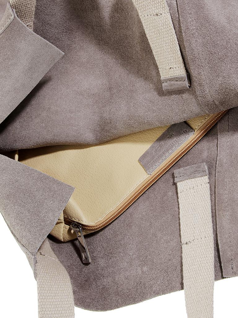 LARA LAUREN | Ledertasche - Shopper | beige