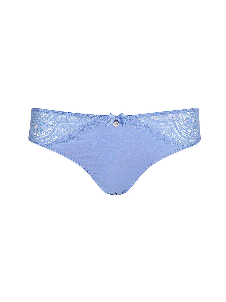Tanga NUANCE "Vivianna", Damen, Gr. 36/38, kornblumenblau, Microfaser, Obermaterial: 88% Polyamid, 12% Elasthan, figurbetont, Unterhosen Tanga, mit feinen Spitzen-Details 2