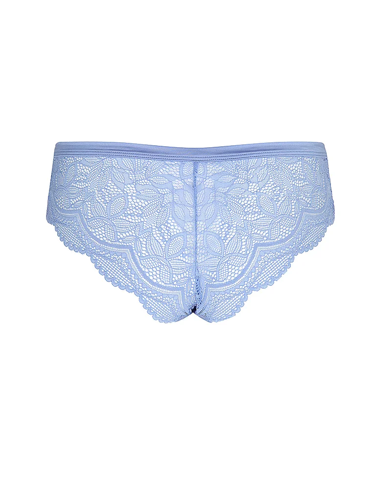Panty NUANCE "Vivianna", Damen, Gr. 36/38, kornblumenblau, Microfaser, Obermaterial: 85% Polyamid, 15% Elasthan, körpernah, Unterhosen Panty, rundherum aus transparenter Spitze 3