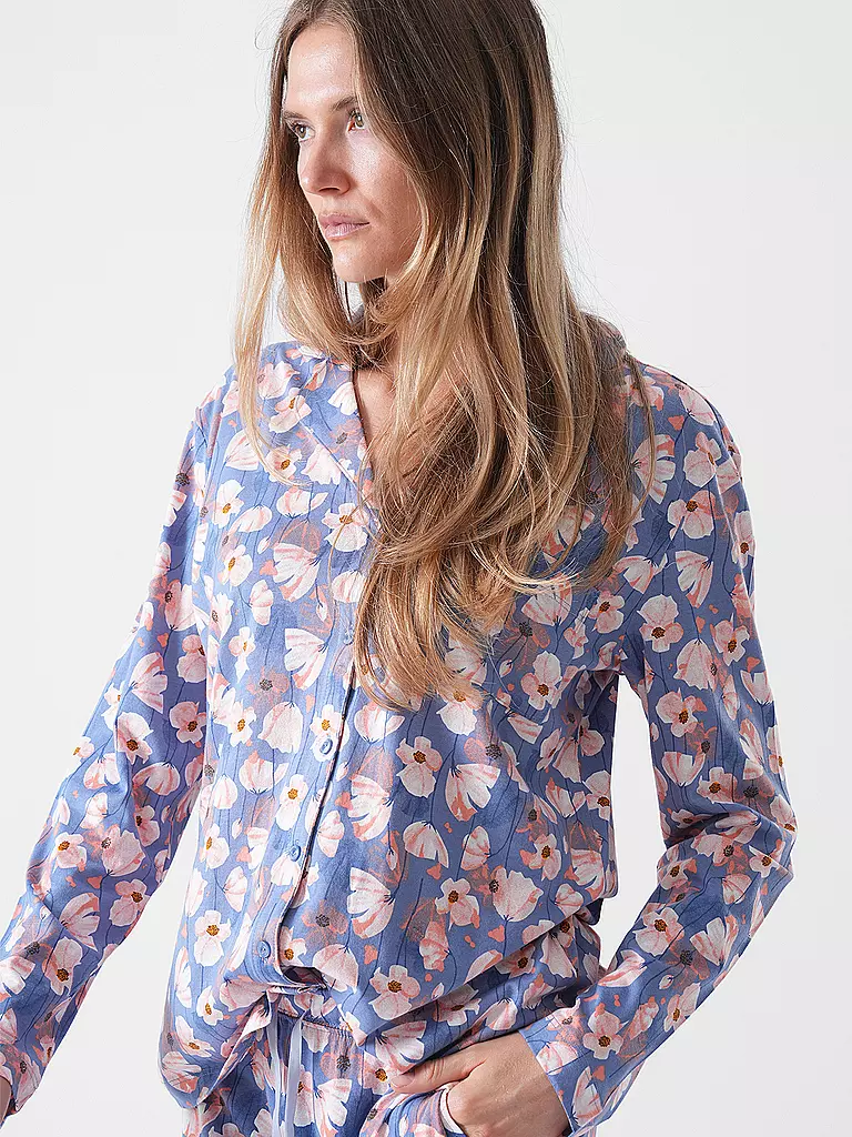 LASCANA | Pyjamaoberteil VIVANCE DREAMS | blau