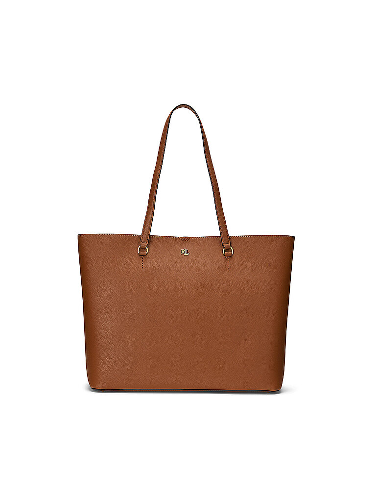 LAUREN RALPH LAUREN Ledertasche - Shopper KARLY TOTE Large hellbraun