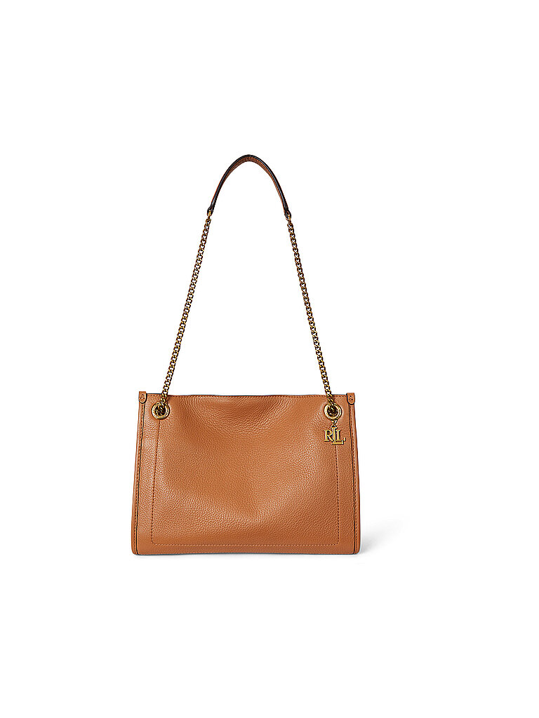LAUREN RALPH LAUREN Ledertasche - Shopper BRADLY Medium camel
