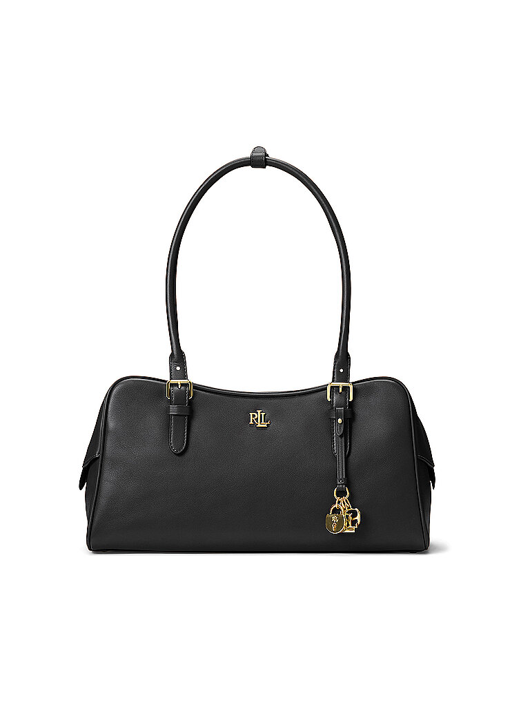 LAUREN RALPH LAUREN Ledertasche - Schultertasche MERCY Large schwarz