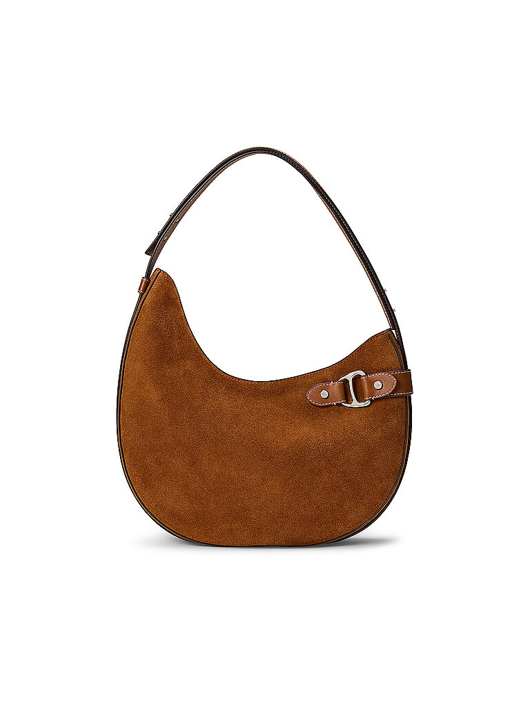 LAUREN RALPH LAUREN Ledertasche - Hobo Bag TASHA Large hellbraun