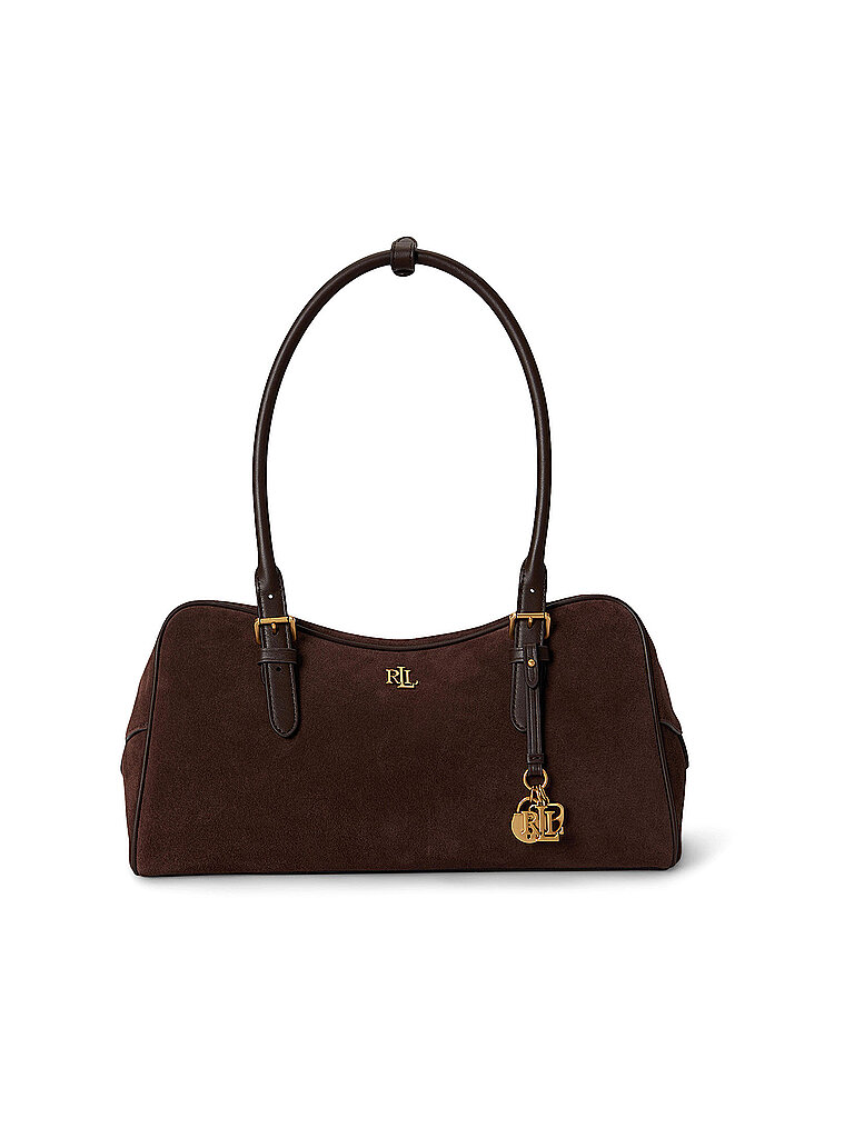 LAUREN RALPH LAUREN Ledertasche - Schultertasche MARCY Large braun