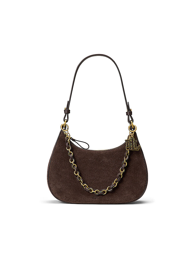 LAUREN RALPH LAUREN Ledertasche - Schultertasche MARCY Medium braun