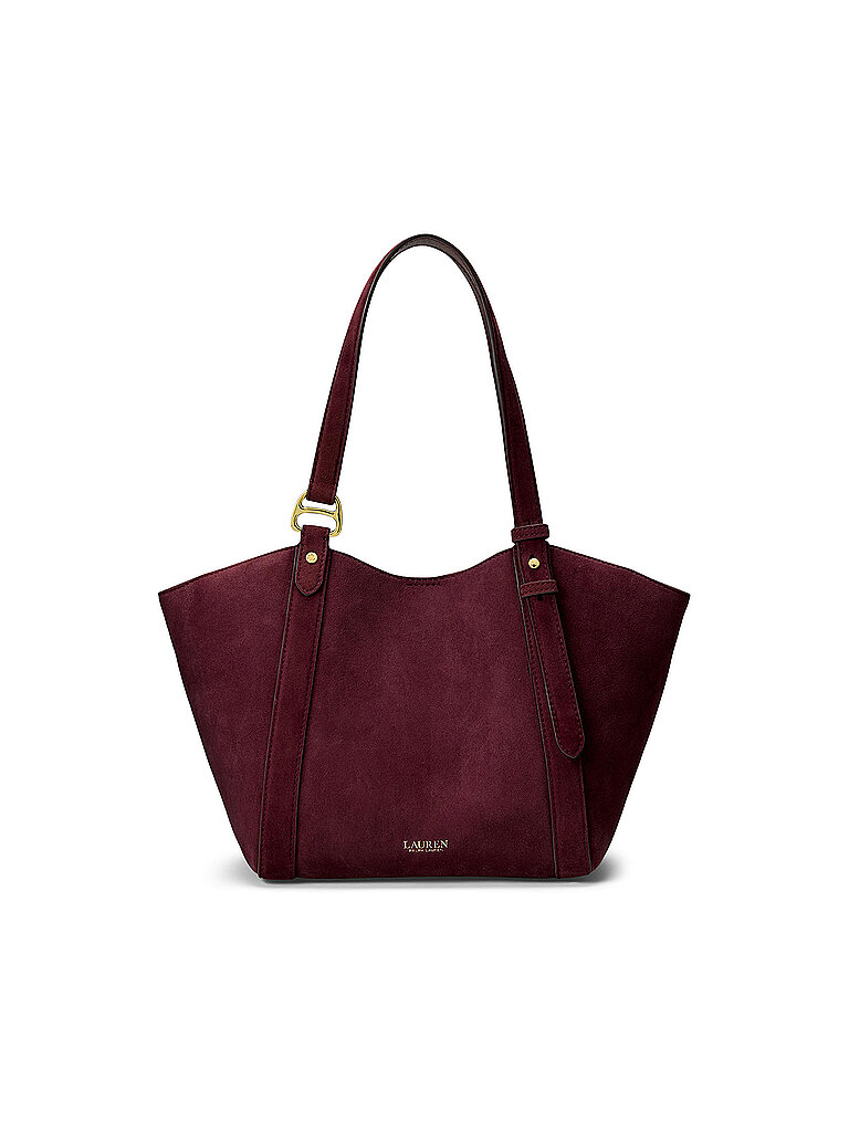 LAUREN RALPH LAUREN Ledertasche - Shopper TASHA Small dunkelrot