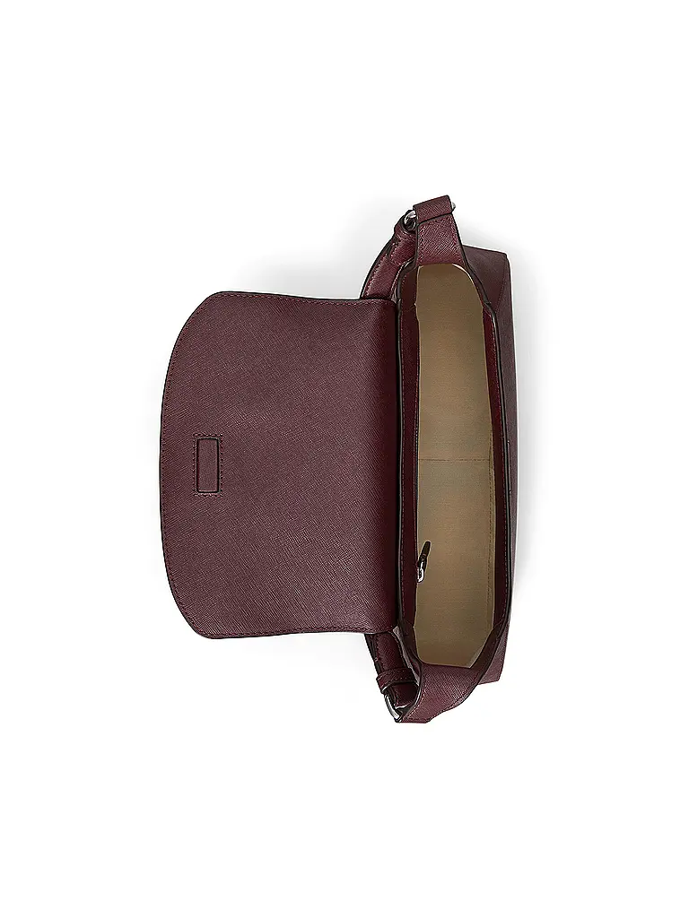 LAUREN RALPH LAUREN | Ledertasche - Schultertasche SCHYLAR Medium | dunkelrot
