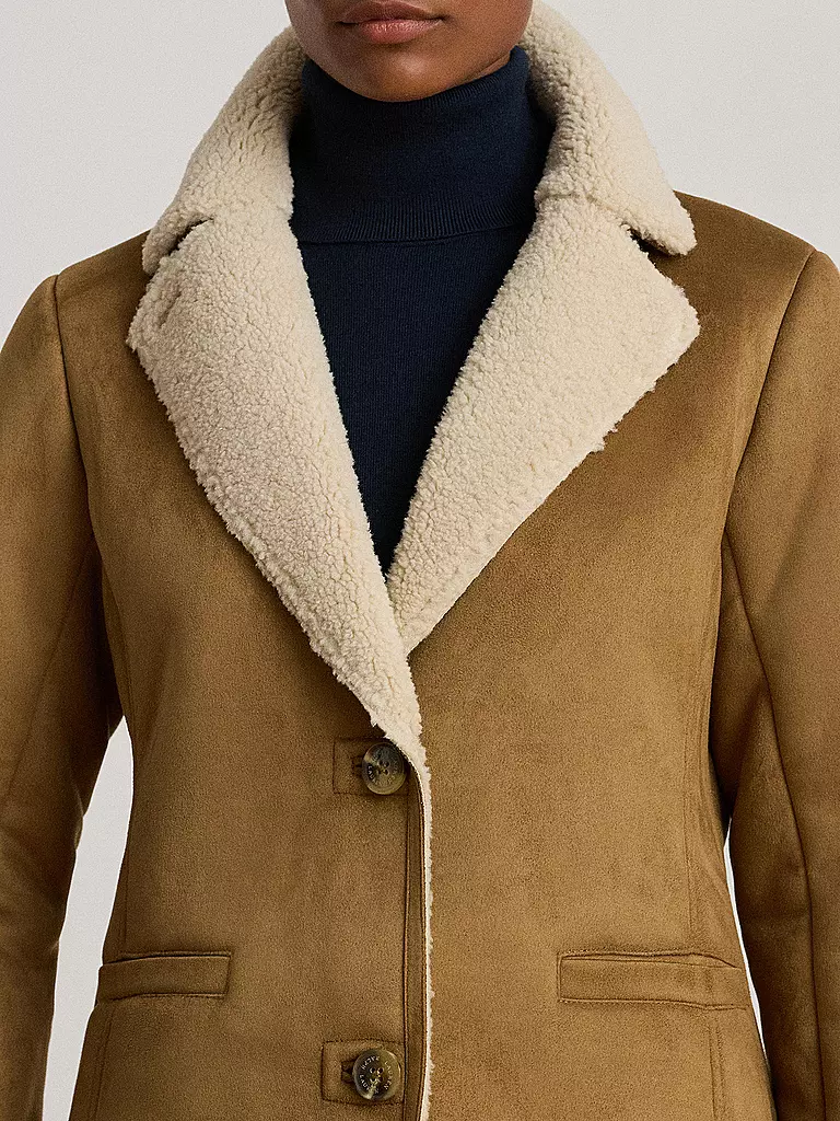 LAUREN RALPH LAUREN | Mantel in Felloptik | Camel