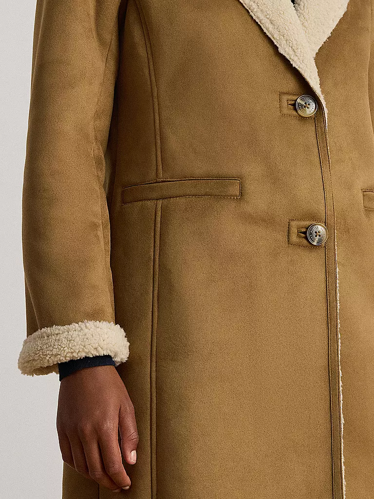 LAUREN RALPH LAUREN | Mantel in Felloptik | Camel
