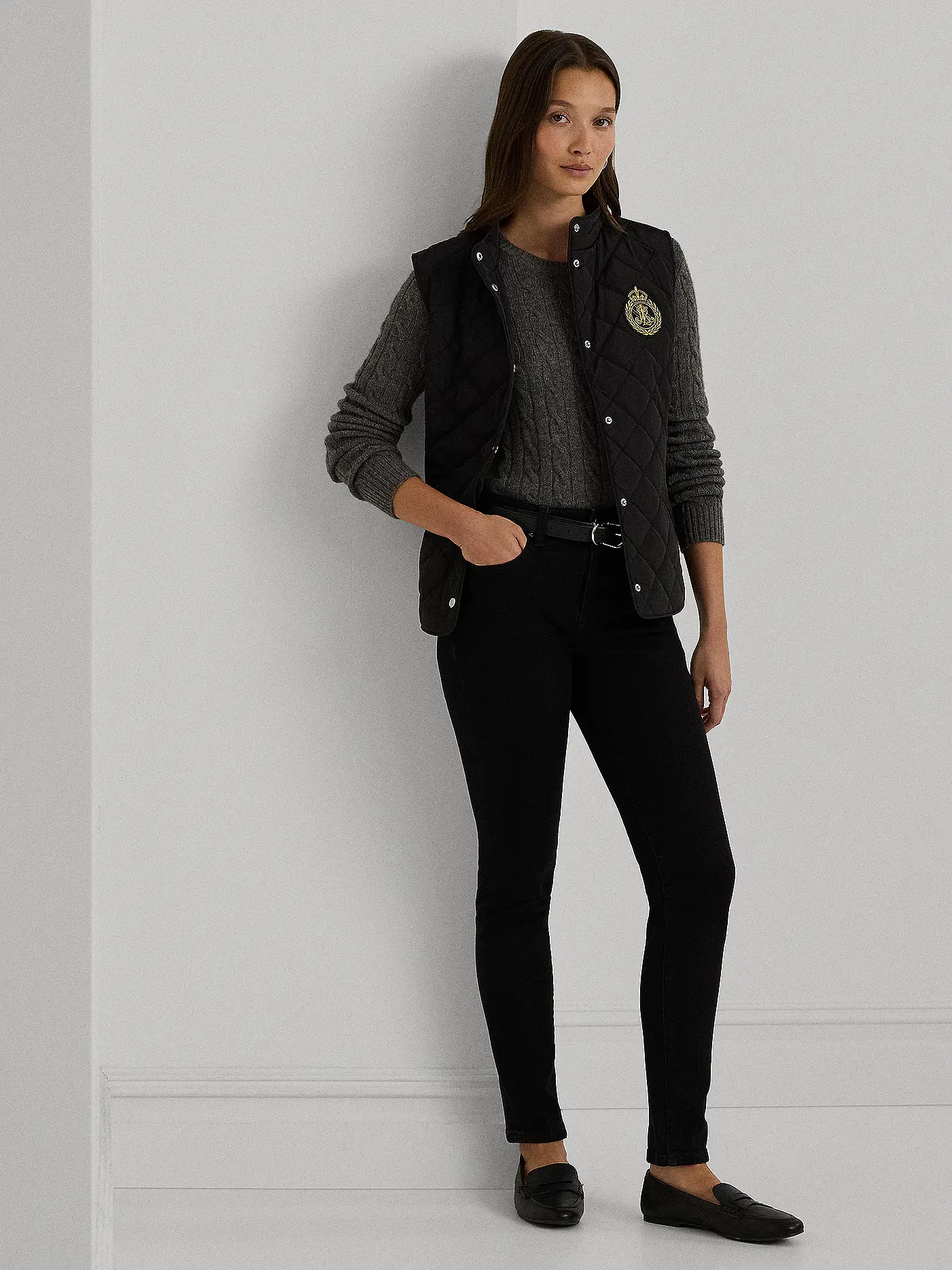 LAUREN RALPH LAUREN | Steppgilet  | schwarz