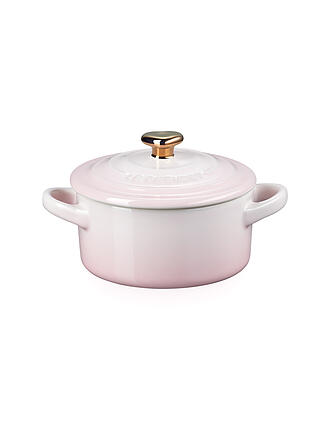 LE CREUSET | Mini Cocotte mit goldenem Herzknauf 10cm/0,25l Shell Pink