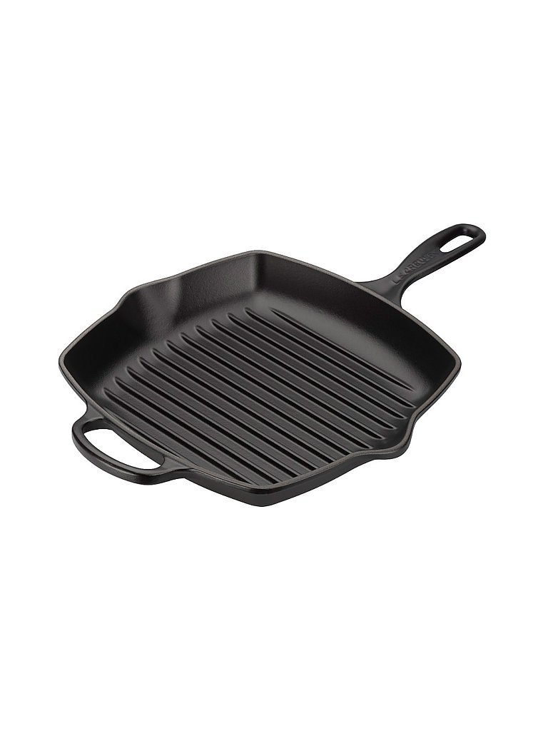 LE CREUSET Grillpfanne quadratisch 26x26cm SIGNATURE  Schwarz schwarz