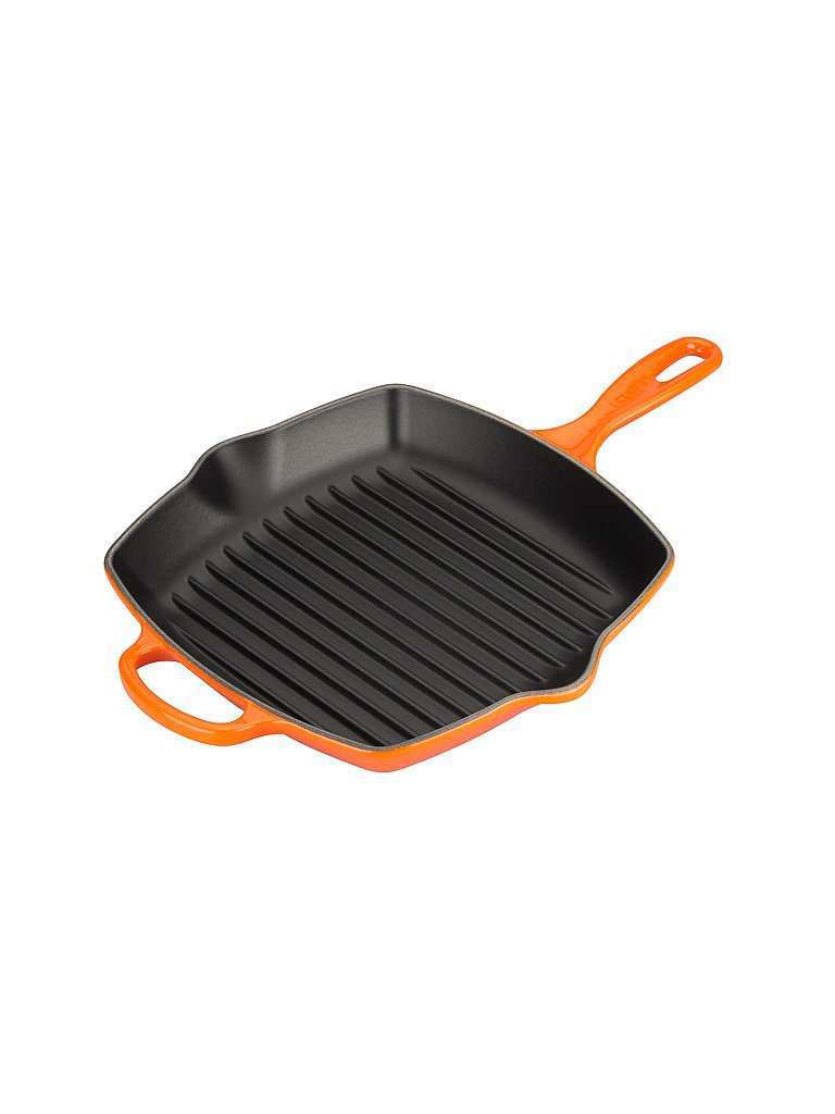 LE CREUSET Grillpfanne quadratisch 26x26cm SIGNATURE Ofenrot orange