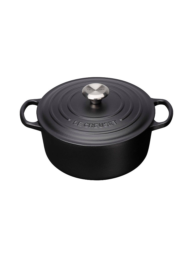 LE CREUSET Bräter rund Signature 20cm 4,2l (Schwarz) schwarz