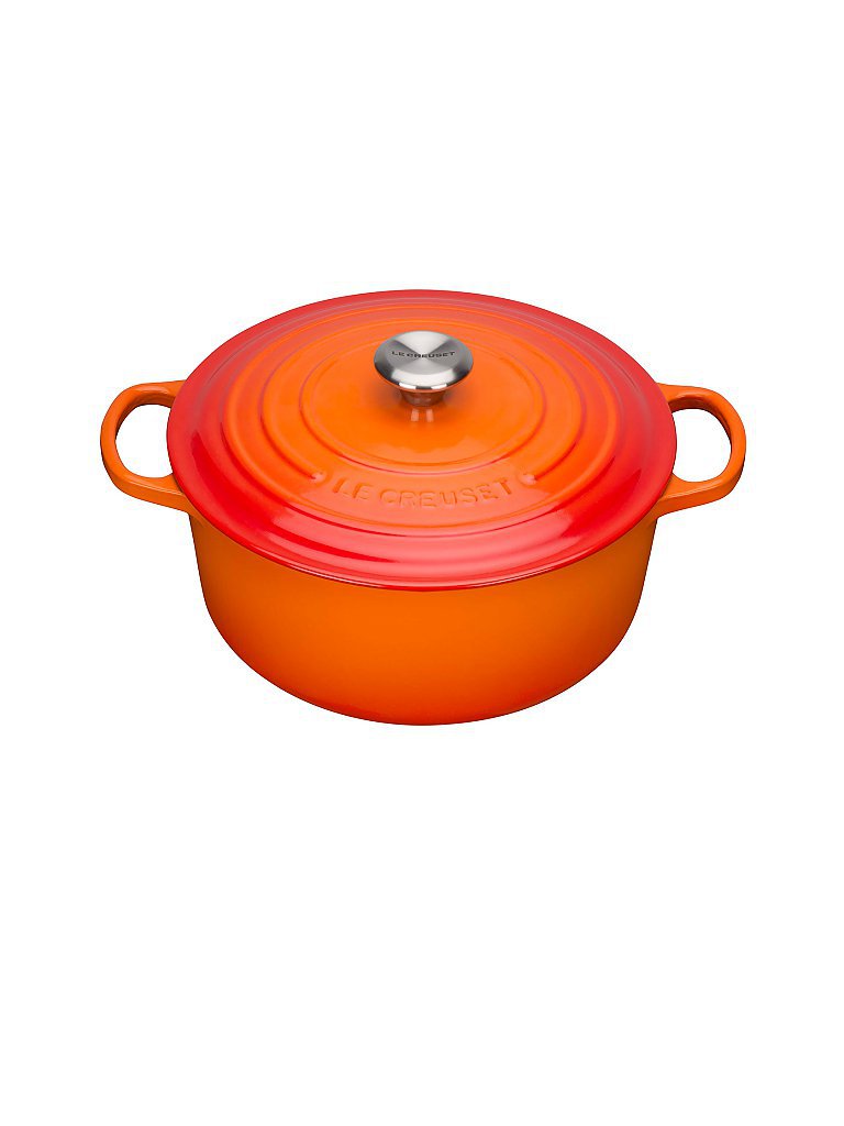 LE CREUSET Bräter rund Signature 24cm/4,2l (Ofenrot) orange