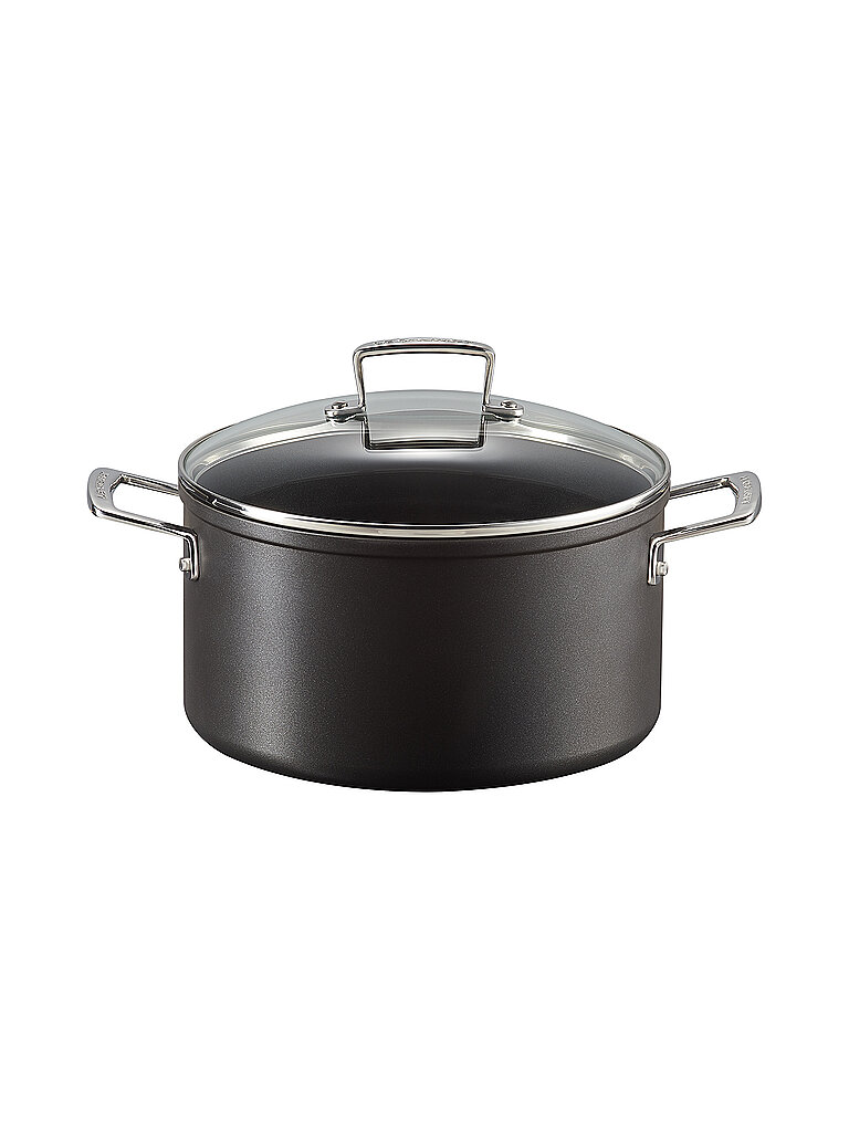 Aluminium-Antihaft Fleischtopf mit Deckel 24cm/6l Schwarz schwarz baby