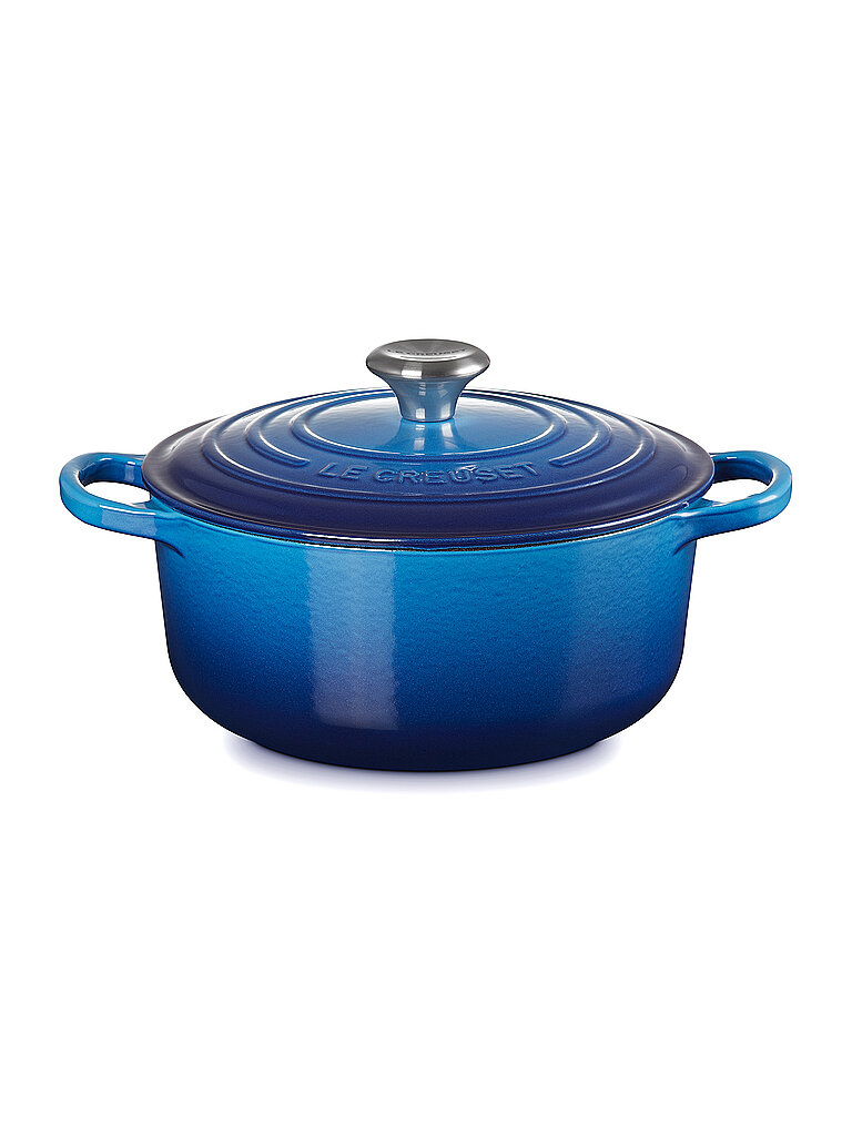 LE CREUSET Bräter rund 20cm/2,4l SIGNATURE Azure blau