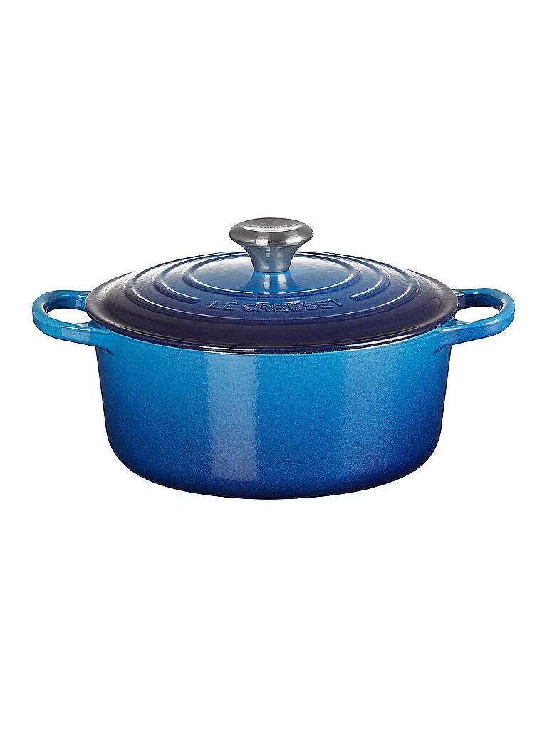LE CREUSET Bräter rund 24cm/4,2l SIGNATURE Azure blau