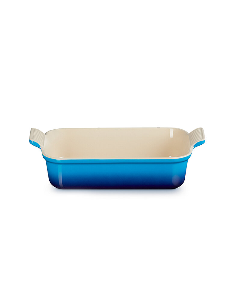 LE CREUSET Rechteckige Auflaufform Tradition aus Steinzeug 26x19cm/2,4l Azure blau