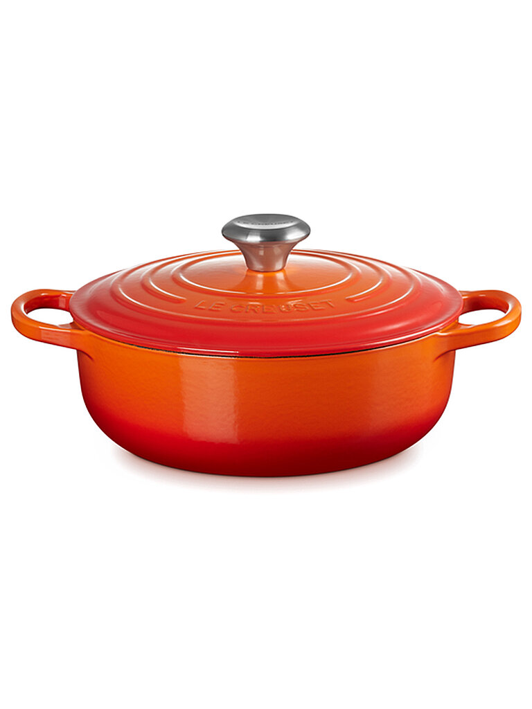 LE CREUSET Sauteuse SIGNATURE 24cm Ofenrot orange