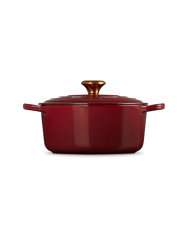LE CREUSET Bräter rund SIGNATURE 24cm/4,2l Garnet dunkelrot