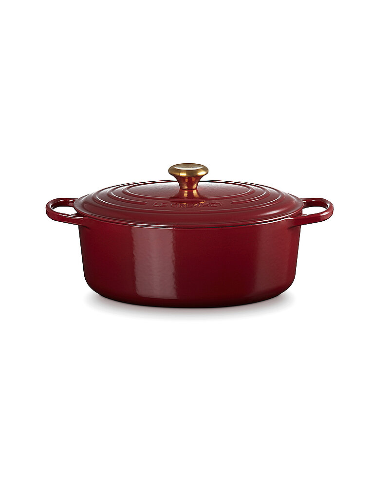 LE CREUSET Bräter oval SIGNATURE 31cm 6,3l 6,3l Garnet dunkelrot