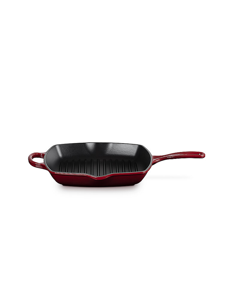 LE CREUSET Grillpfanne quadratisch SIGNATURE 26x26cm Garnet dunkelrot
