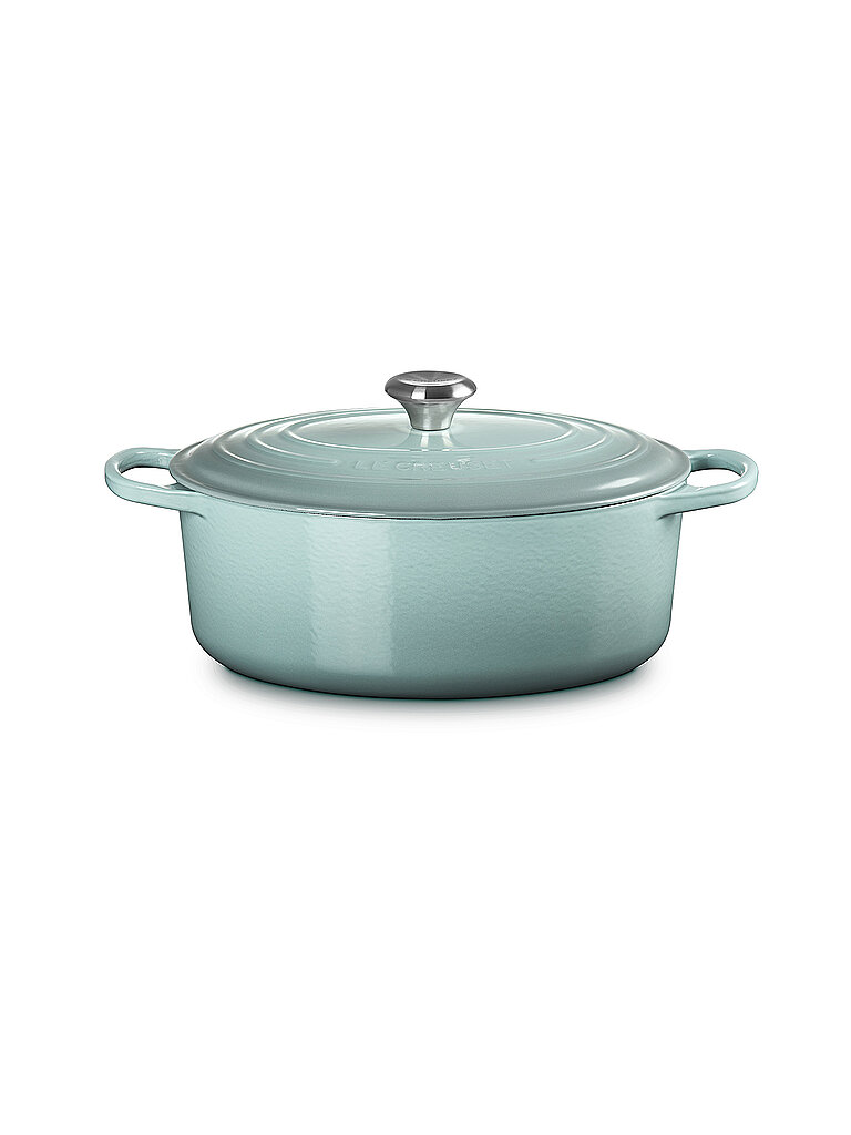 LE CREUSET Bräter oval SIGNATURE 31cm 6,3l Sea Salt hellgrau
