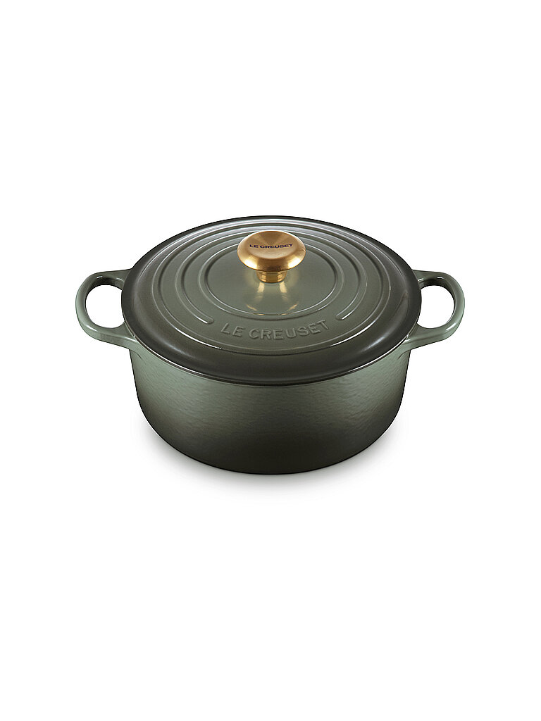 LE CREUSET Bräter rund 24cm/4,2l SIGNATURE dunkelgrün