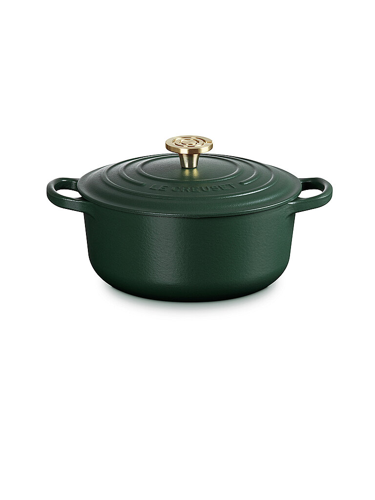 LE CREUSET Bräter rund SIGNATURE 20cm/2,4l Foret/GD dunkelgrün