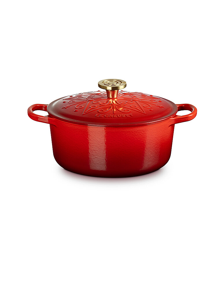 LE CREUSET Bräter rund 24cm ETOILE Kirschrot rot
