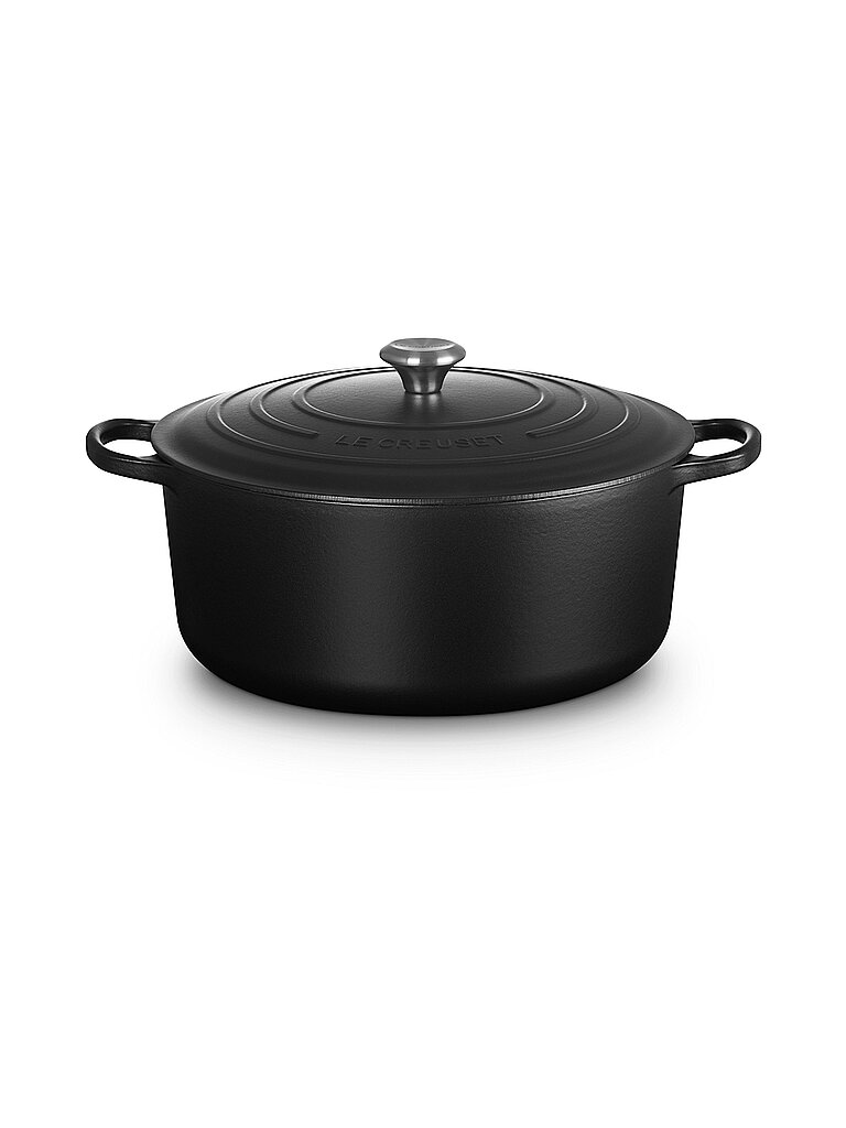 LE CREUSET Bräter rund SIGANTURE 34cm/12l Schwarz schwarz