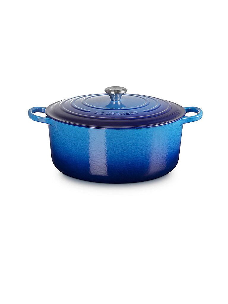 LE CREUSET Bräter rund SIGANTURE 34cm/12l Azur blau