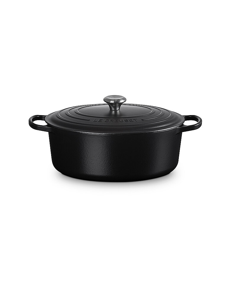 LE CREUSET Bräter oval SIGNATURE 33cm/7,5l Schwarz schwarz