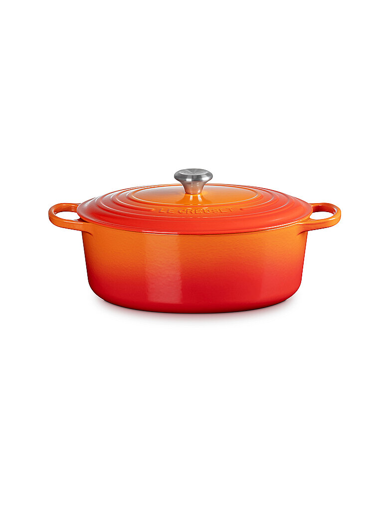 LE CREUSET Bräter oval SIGNATURE 33cm/7,5l Ofenrot orange