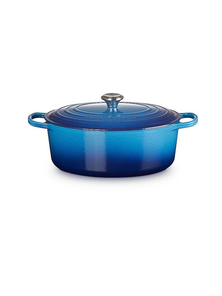 LE CREUSET Bräter oval SIGNATURE 33cm/7,5l Azur blau