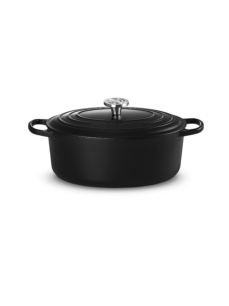 LE CREUSET Bräter oval SIGNATURE 35cm 8,9l Schwarz schwarz