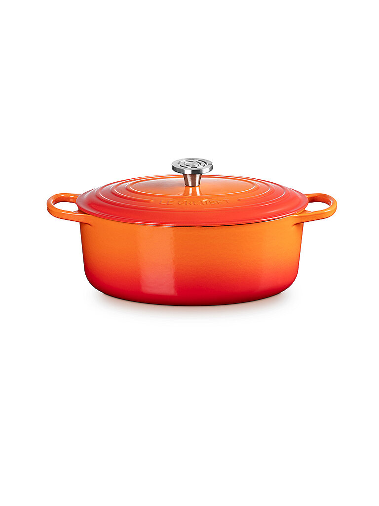 LE CREUSET Bräter oval SIGNATURE 35cm 8,9l Ofenrot orange
