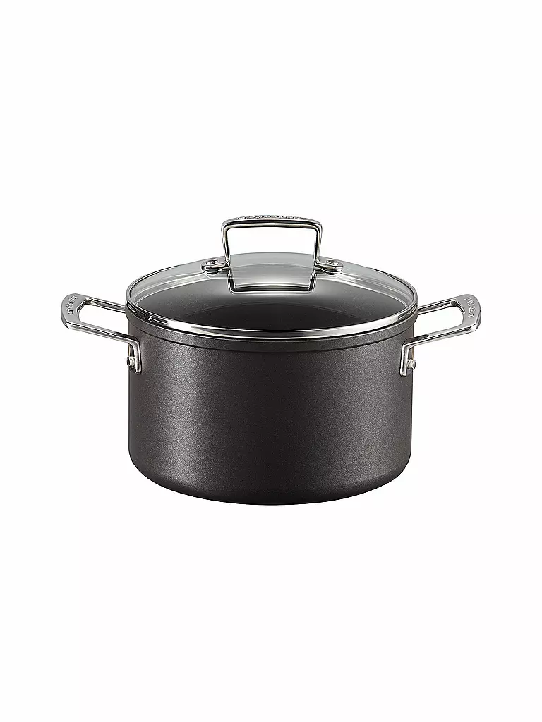 LE CREUSET | Aluminium-Antihaft Fleischtopf mit Deckel 20cm/3,8l Schwarz | schwarz